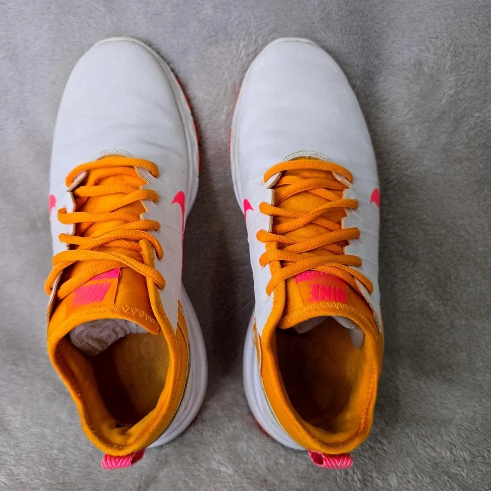 Nike FI Impact 2 Womens Size 7 Golf Shoes White Orange Pink 776093-101